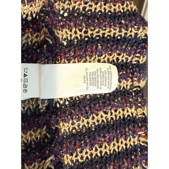 Lucky Brand Open Cardigan Sweater Striped Size M - Picture 9 of 11